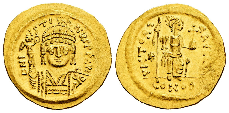 Justin II. Solidus. 565-568 AD. Constantinople. (MIBE-1). (Doc-5a). (Sear-346). ...
