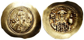 Michael VII Ducas. Histamenon nomisma. 1071-1078 AD. Constantinople. (Doc-2d). (Sear-1868). Anv.: Half-length bust of Christ Pantokrator facing; IC-XC...