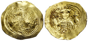 Michael VII Ducas. Histamenon nomisma. 1071-1078 AD. Constantinople. (Doc-2d). (Sear-1868). Anv.: Half-length bust of Christ Pantokrator facing; IC-XC...