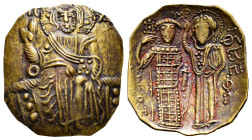 John III Ducas-Vatazes. Hyperpyron. 1222-1252 AD. Uncertain mint. Emperor of Nicaea. (Doc-12). (Sear-2073). Anv.: Christ Pantokrator enthroned facing,...