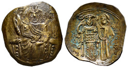 John III Ducas-Vatazes. Hyperpyron. 1222-1252 AD. Uncertain mint. Emperor of Nicaea. (Doc-12). (Sear-2073). Anv.: Christ Pantokrator enthroned facing,...