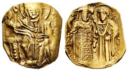 John III Ducas-Vatazes. Hyperpyron. 1222-1252 AD. Magnesia. Emperor of Nicaea. (Doc-62a.2). (Sear-2073). Anv.: Christ Pantokrator enthroned facing, IC...