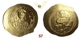 MICHELE VII (1071-1078) Histamenon, Costantinopoli. D/ Busto frontale di Michele con labaro e globo crucigero R/ Il Cristo in trono. DOC 2a Sear 1868 ...