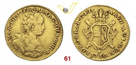 BELGIO MARIA TERESA (1740-1780) Sovrana 1750, Anversa. Fb. 132 Delmonte 211 Au g 5,45 MB