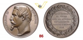 FRANCIA NAPOLEONE III (1852-1870) Medaglia 1859 "Asile imperial du Vésinet pour les ouvrières convalescentes inauguré le 29 sep.re 1859" Opus Chabaud ...