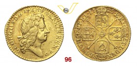 GRAN BRETAGNA GIORGIO I (1714-1727) 1/2 Ghinea 1725, londra. Fb. 327 Au g 4,14 BB