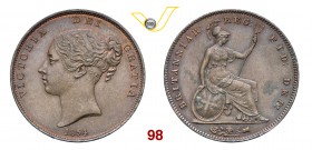 GRAN BRETAGNA VITTORIA (1837-1901) Penny e 1/2 Penny 1854. Cu (2 es.) q.FDC