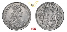 MALTA RAMON DESPUIG (1736-1741) 4 Tarì 1737, Valletta. Kr. 202 Ag g 4,29 BB÷SPL
