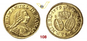 MALTA EMMANUEL DE ROHAN (1775-1797) 5 Scudi 1779, Valletta. Fb. 45 Restelli 14 Au g 4,14 • Fondi brillanti SPL