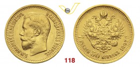 RUSSIA NICOLA II (1894-1917) 7,5 Rubli 1897. Fb. 178 Au g 6,43 q.SPL