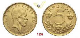 SVEZIA GUSTAVO V (1907-1950) 5 Kronor 1920. Fb. 97 Au g 2,23 SPL