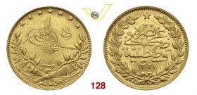 TURCHIA ABDUL HAMID II (1876-1909) 50 Kurush 1325. Fb. 139 Au g 3,65 SPL/FDC