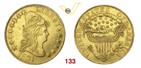 USA 10 Dollari 1801. Fb. 153 Au g 17,48 Molto rara • Piccolo segno nel campo, dietro la testa BB/q.SPL