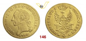 VITTORIO AMEDEO III (1773-1796) Doppia nuova 1786. Biaggi 843 MIR 982a Au g 9,09 BB