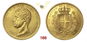 CARLO ALBERTO (1831-1849) 100 Lire 1840 Genova. MIR 1043k Pag. 149 Au g 32,30 Rara • Solo 1003 es. coniati; lievi graffi sul viso ed un paio di colpet...