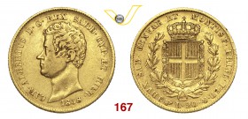 CARLO ALBERTO (1831-1849) 20 Lire 1838 Torino. MIR 1045n Pag. 187 Au g 6,44 Molto rara • Ex Coll. Augustus MB
