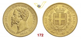 VITTORIO EMANUELE II, Re di Sardegna (1849-1861) 20 Lire 1859 Torino. MIR 1055u Pag. 355 Au g 6,44 q.SPL