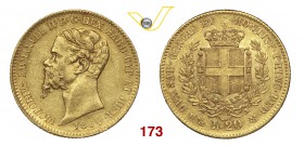 VITTORIO EMANUELE II, Re di Sardegna (1849-1861) 20 Lire 1860 Genova. MIR 1055v Pag. 356 Au g 6,42 Non comune • Ex Coll. Augustus BB/q.SPL