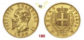 VITTORIO EMANUELE II (1861-1878) 20 Lire 1862 Torino. MIR 1078c Pag. 456 Au g 6,44 BB/q.SPL