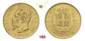 VITTORIO EMANUELE II (1861-1878) 20 Lire 1866 Torino. MIR 1078g Pag. 460 Au Rara BB÷SPL