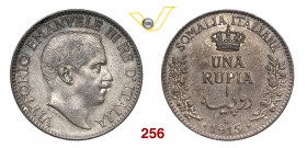 VITTORIO EMANUELE III - monetazione per la Somalia (1900-1946) Rupia 1915 Roma. Pag. 962 MIR 1175e Ag g 11,70 q.FDC
