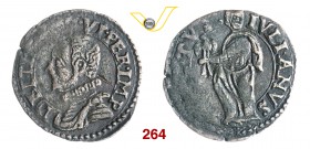 DESANA DELFINO TIZZONE (1583-1598) Quattrino s.d. D/ busto corazzato R/ San Giuliano stante. MIR 522 Mi g 0,86 Rara BB