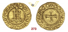 GENOVA DOGI BIENNALI, I fase (1528-1544) Scudo d'oro del sole, sigle CG. D/ Castelo R/ Croce. CNI 201/221 MIR 185/8 Au g 3,35 • Ex Negrini, asta 1 del...
