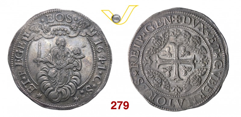 GENOVA DOGI BIENNALI, III fase (1637-1797) Da 1 Scudo e mezzo 1641, sigle CS. D/...