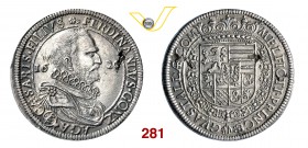 GUASTALLA FERDINANDO II GONZAGA (1575-1630) Tallero 1620. D/ Busto corazzato R/ Stemma coronato. Ravegnani 18 MIR 371/3 Ag g 27,78 Molto rara • Di str...