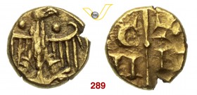 MESSINA FEDERICO II (1197-1250) Tarì s.d. D/ Aquila ad ali spiegate R/ Croce astile. Sp. 92/96 MIR 79 Au g 0,48 • Ex Ratto, ottobre 1994 q.SPL