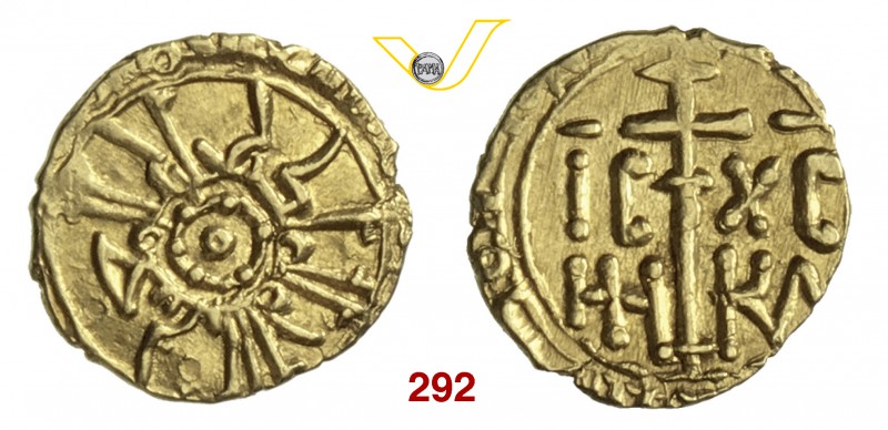 MESSINA o PALERMO GUGLIELMO I (1154-1166) Tarì s.d. D/ Legenda cufica R/ Croce a...