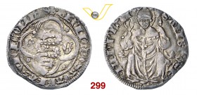 MILANO BARNABO' e GALEAZZO II VISCONTI (1355-1378) Grosso da 2 Soldi. CNI 9/35 Crippa 2a N.V. 79 MIR 102/1 Ag g 2,59 • Gradevole patina BB÷SPL