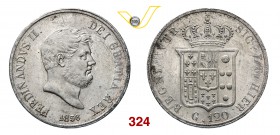 NAPOLI FERDINANDO II DI BORBONE (1830-1859) 120 Grana o Piastra 1856. Pag. 222 P.R. 85 Ag g 27,48 SPL+