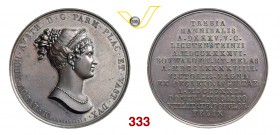 PARMA MARIA LUIGIA (1814-1847) Medaglia 1821 per i lavori al ponte del fiume Trebbia. Opus Santarelli Ae mm 41 q.FDC