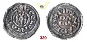 PAVIA UGO e LOTARIO II (931-947) Denaro ( g; mm); Pavia D/ + VGOLOHTARIVR Nel campo monogramma di Ugo R/ XPIITIANA REI nel campo PA / PIA CNI 1; MIR 8...