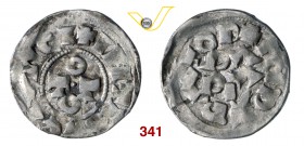 PAVIA OTTONE III, Imperatore (983-1002) Denaro (1,14 g; 17,2 mm); Pavia D/ + HTERCIVSCE Nel campo O / T(globetto) T / O R/ + IMPERATOR nel campo PA /(...