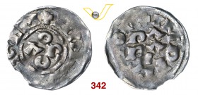 PAVIA ARDUINO D'IVREA, Re d'Italia (1002-1014) Denaro ( g, mm) ; Pavia D/ HIN (..) GEM Nel campo D / A R / O R/ + IMPERATOR Nel campo / PA / PA / I. C...