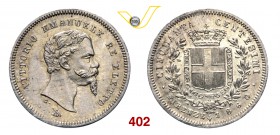 VITTORIO EMANUELE II, Re Eletto (1859-1861) 50 Centesimi 1860 Firenze “baffo a punta”. MIR 1069b Pag. 443a Ag g 2,50 FDC