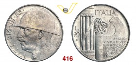 VITTORIO EMANUELE III (1900-1946) 20 Lire 1928 VI Roma “elmetto”. Pag. 680 MIR 1129a Ag g 20,06 FDC