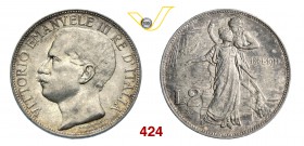 VITTORIO EMANUELE III (1900-1946) 2 Lire 1911 Roma “cinquantenario”. Pag. 736 MIR 1141a Ag g 10,02 SPL