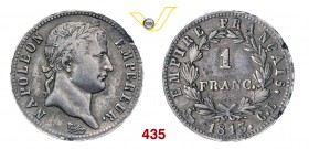 NAPOLEONE I, Imperatore (1804-1814) Franco 1813 Genova. Pag. 28 Ag g 4,91 Rarissima q.BB