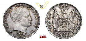 NAPOLEONE I, Imperatore (1804-1814) Lira 1810 Milano “II° tipo”. Pag. 43 Ag g 4,98 SPL