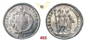 REPUBBLICA LIGURE (1798-1805) 4 Lire 1804 VII. Pag. 16 Ag g 16,60 Molto rara SPL/BB+