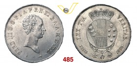 FERDINANDO III DI LORENA (1791-1801 e 1814-1824) Mezzo Francescone 1820. Pag. 69 Ag g 13,60 Rara SPL÷FDC