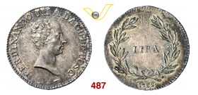FERDINANDO III DI LORENA (1791-1801 e 1814-1824) Lira 1822. Pag. 73 Ag g 3,86 Non comune • Bella patina SPL