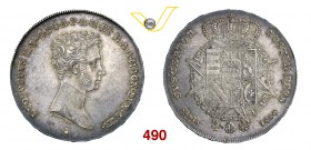 LEOPOLDO II DI LORENA (1824-1859) Francescone da 10 Paoli 1840. Pag. 113 Ag g 27,43 Rarissima • Bella patina BB+