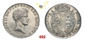 LEOPOLDO II DI LORENA (1824-1859) Mezzo Francescone 1828 “delle bandiere”. Pag. 123 Ag g 13,69 Rara • Di grande bellezza SPL÷FDC