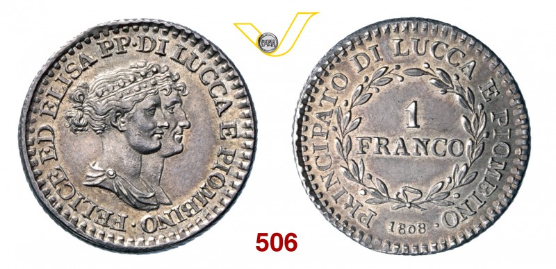 ELISA BONAPARTE e FELICE BACIOCCHI (1805-1814) Franco 1808 (Firenze). Pag. 258 A...