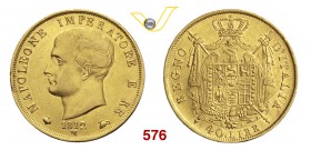 NAPOLEONE I, Imperatore (1804-1814) 40 Lire 1812 Milano “puntali sagomati”. Pag. 15a Au g 12,86 BB/q.SPL