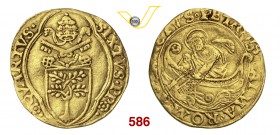SISTO IV (1471-1484) Fiorino di camera s.d., Roma. D/ Stemma R/ San Pietro alla pesca. MIR 452/2 Au g 3,26 MB